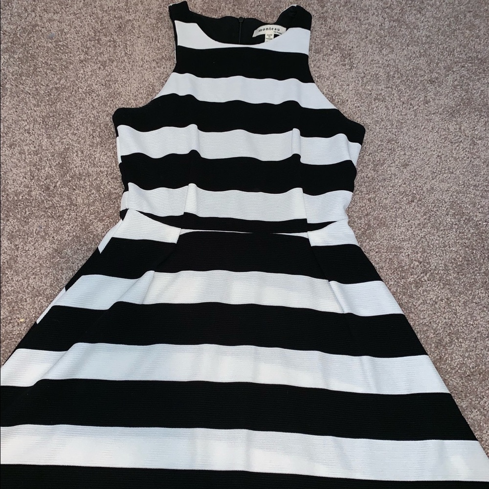 Striped Fit & Flare dress